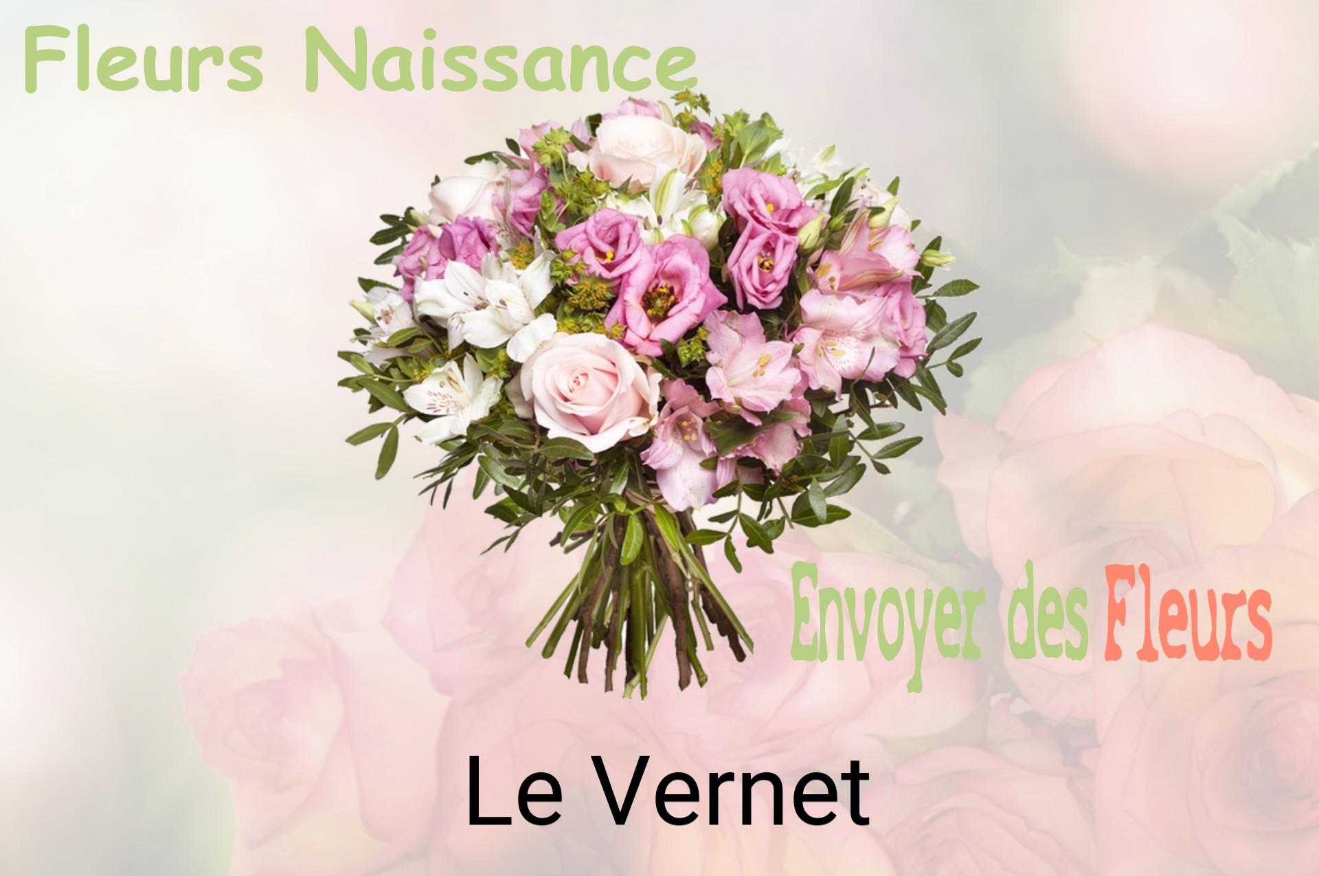 Bouquet de fleurs de naissance livré à Le Vernet