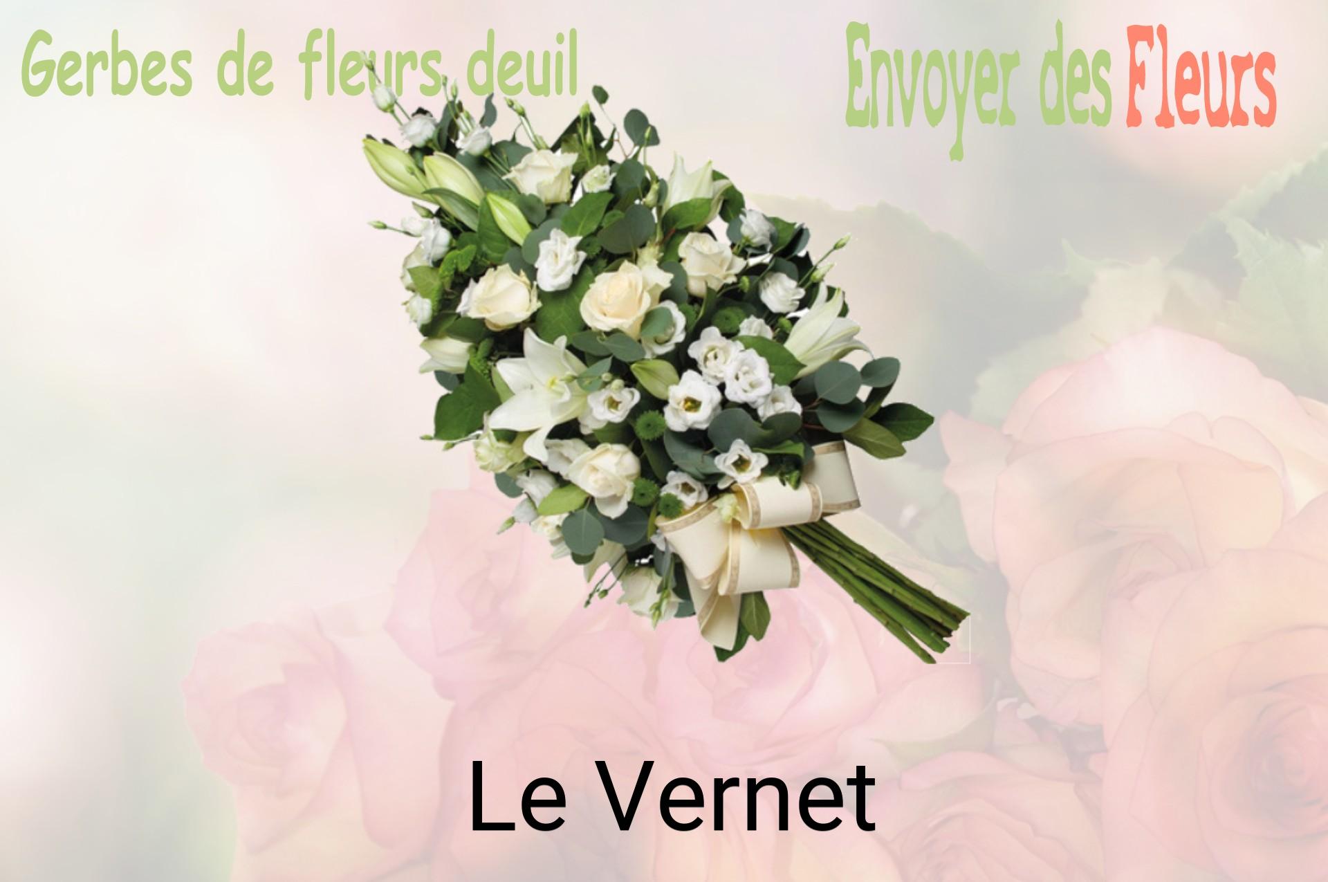 Gerbe de fleurs de deuil livrée à Le Vernet